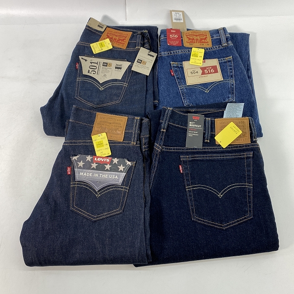 実際に弊社で買取させて頂いた【おまとめ/未使用】LEVIS/リーバイス 501/511/516/517 デニムパンツ