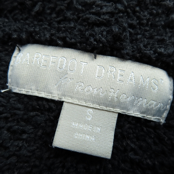 実際に弊社で買取させて頂いたBAREFOOT DREAMS×Ron Herman/ベアフットドリームス×ロンハーマン ジップアップ ボアパーカー ブラック SZMCC1785/Sの画像 2枚目