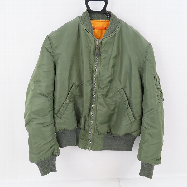 実際に弊社で買取させて頂いたALPHA/アルファ MIL-J-8279D CC刻印ジッパー ヴィンテージ/ビンテージ MA-1 フライトジャケット 1963年製/M