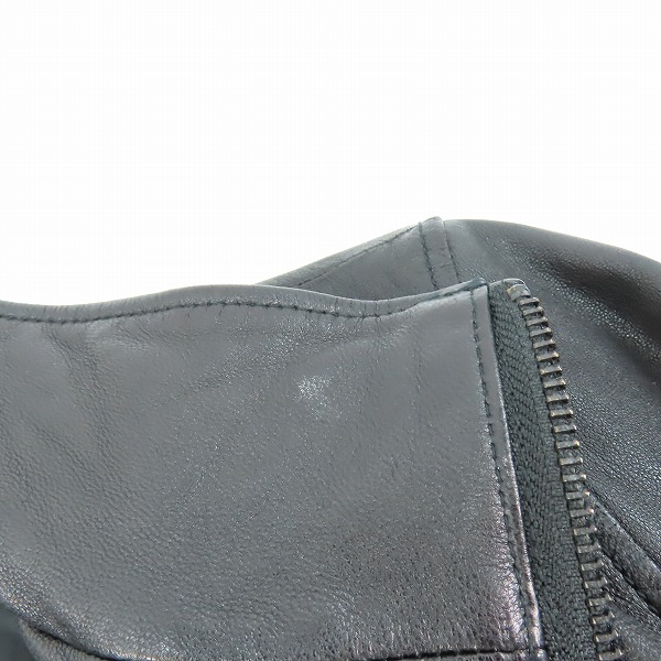 実際に弊社で買取させて頂いたnano universe/ナノユニバース  シングルライダース ゴートスキンレザー NUC03LO364GL/Mの画像 7枚目