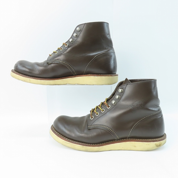 実際に弊社で買取させて頂いたRED WING/レッドウィング 6-INCH ROUND-TOE BOOT/6インチ ラウンドトゥブーツ ガラスレザー 8132/8.5Dの画像 3枚目