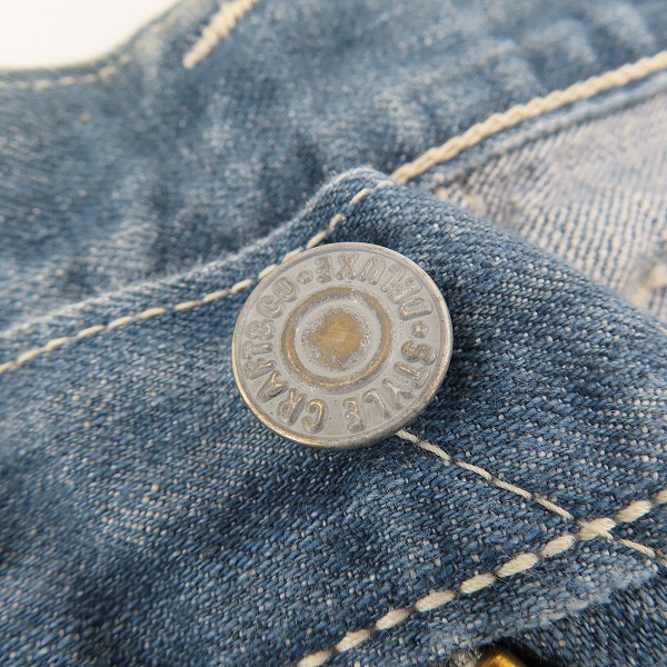 実際に弊社で買取させて頂いたEVISU/エヴィス Lot2005 カモメプリント/刺繍 デニム ハーフパンツ/36の画像 7枚目