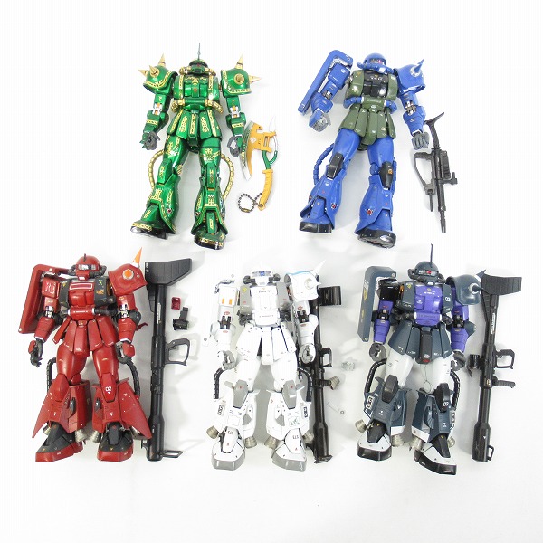 実際に弊社で買取させて頂いた【完成品/ジャンク扱い】バンダイ MG ザクII ドズル・ザビ/高機動型ザクII ジョニー・ライデン/シン・マツナガ 他 5点セット