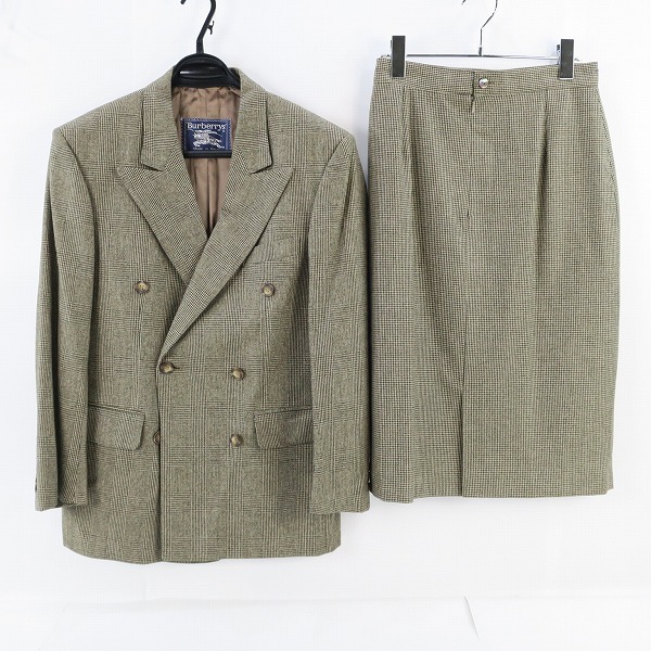 実際に弊社で買取させて頂いたBurberrys/バーバリーズ 千鳥格子 ダブル ジャケット スカート セットアップ 40/42