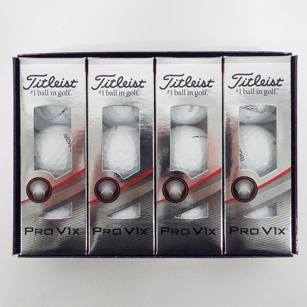 実際に弊社で買取させて頂いた【未使用/オウンネーム】Titleist/タイトリスト PRO V1x ゴルフボール ホワイト 1ダース