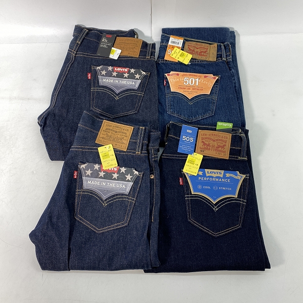 実際に弊社で買取させて頂いた【おまとめ/未使用】LEVIS/リーバイス 501/505/511 デニムパンツ