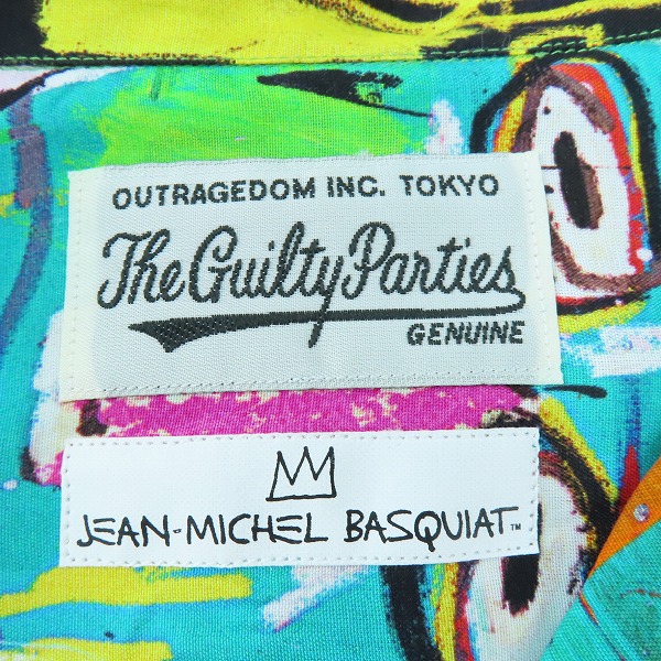 実際に弊社で買取させて頂いたWACKO MARIA×JEAN MICHEL BASQUIAT/ワコマリア×ジャンミシェルバスキア 22AW L/S TYPE-3 ハワイアンシャツ/XLの画像 2枚目