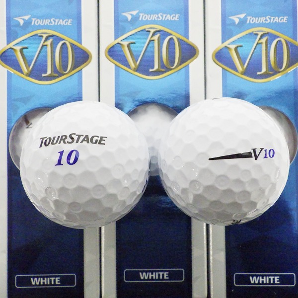 実際に弊社で買取させて頂いた【未使用】BRIDGESTONE/ブリヂストン TOURSTAGE/ツアーステージ V10 WHITE ゴルフボール ホワイト 1ダースの画像 1枚目