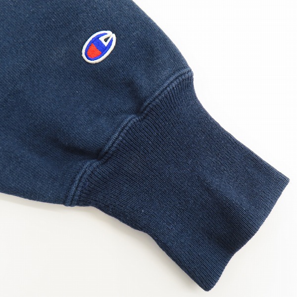 実際に弊社で買取させて頂いたChampion/チャンピオン REVERSE WEAVE スウェット/トレーナー ネイビー /Sの画像 4枚目