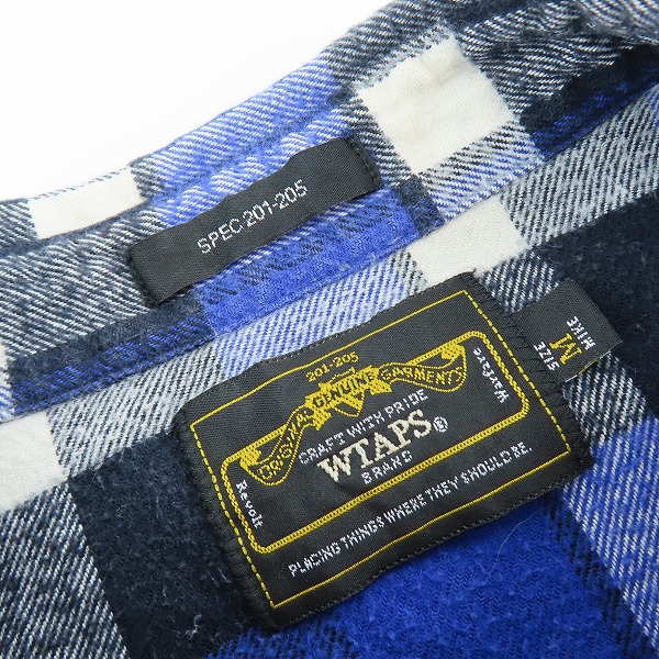 実際に弊社で買取させて頂いたWTAPS/ダブルタップス UNION L/S チェック ネルシャツ 141GWDT-SHM04/Mの画像 2枚目