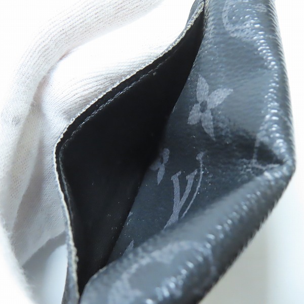 実際に弊社で買取させて頂いたLOUIS VUITTON/ルイ ヴィトン モノグラムエクリプス オーガナイザードゥポッシュ 二つ折りカードケース M61696の画像 6枚目