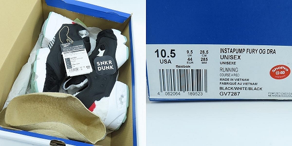実際に弊社で買取させて頂いたReebok×atmos/リーボック×アトモス INSTAPUMP FURY OG/インスタポンプフューリー ドラえもん GV7287/28.5の画像 9枚目