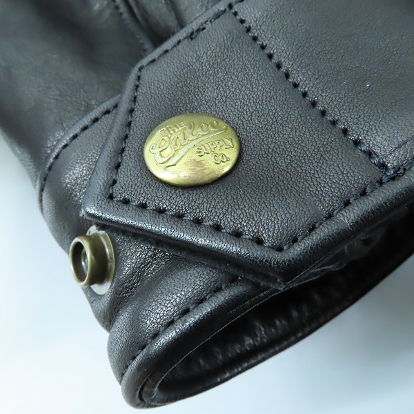 実際に弊社で買取させて頂いたCALEE/キャリー レザー シングル ライダース ジャケット/Mの画像 6枚目