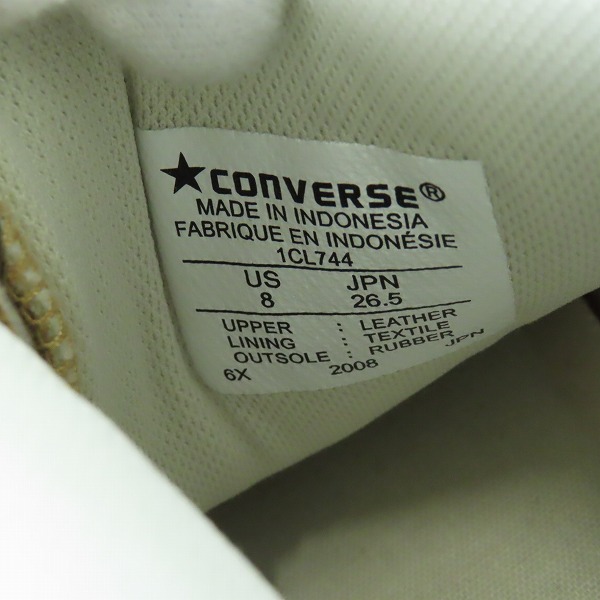 実際に弊社で買取させて頂いたCONVERSE/コンバース SUEDE ALL STAR 100 CENTERZIP HI スエード オールスター 1CL744 26.5の画像 5枚目