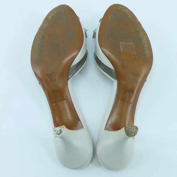 実際に弊社で買取させて頂いたLOUIS VUITTON/ルイヴィトン リボン ヒールサンダル 35.5の画像 2枚目