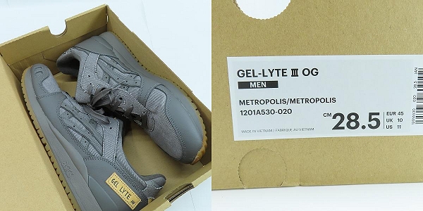 実際に弊社で買取させて頂いたasics/アシックス GEL-LYTE III OG "OKAYAMA DENIM" 岡山デニム 1201A530-020 28.5の画像 9枚目