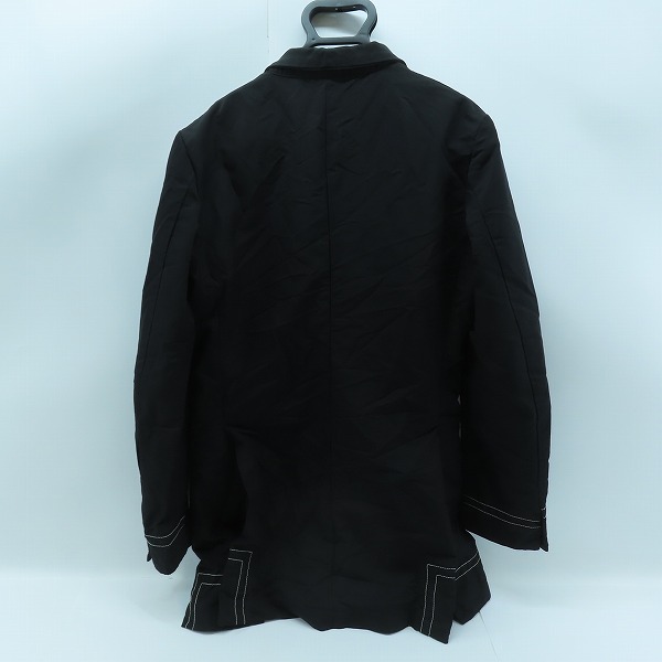 実際に弊社で買取させて頂いたBLACK COMME des GARCONS/ブラックコムデギャルソン ロングテーラードジャケット 1S-J009/AD2018 XLの画像 1枚目