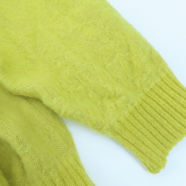 実際に弊社で買取させて頂いたWACKO MARIA/ワコマリア GUILTY PARTIES モヘア ウール カーディガン イエロー/XLの画像 4枚目