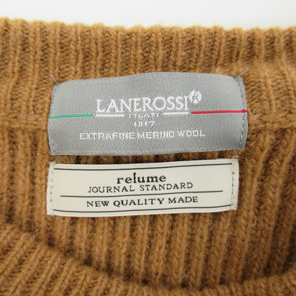 実際に弊社で買取させて頂いたJOURNAL STANDARD relume/ジャーナルスタンダードレリューム LANEROSSI ウール混 ニット セーター  Lの画像 2枚目
