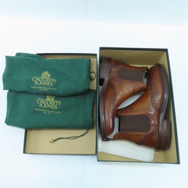 実際に弊社で買取させて頂いたCROCKETT&JONES/クロケット&ジョーンズ NEWBURY/ニューベリー サイドゴアブーツ ラスト335/5Eの画像 6枚目