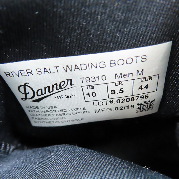 実際に弊社で買取させて頂いたpatagonia×Danner/パタゴニア×ダナー リバー ソルト ウェーディング ブーツ 79310/US10の画像 5枚目