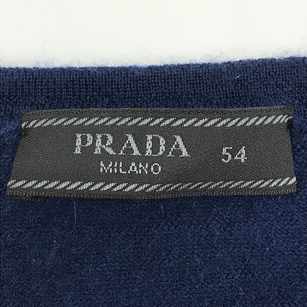 実際に弊社で買取させて頂いたPRADA /プラダ カシミヤ セーター ブルー/54の画像 2枚目