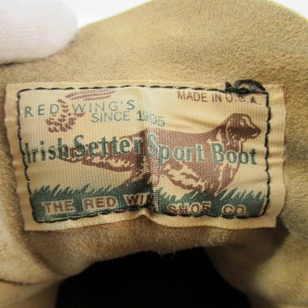 実際に弊社で買取させて頂いたRED WING/レッドウイング 犬タグ スウェード アイリッシュセッター 08173/7.5Eの画像 5枚目
