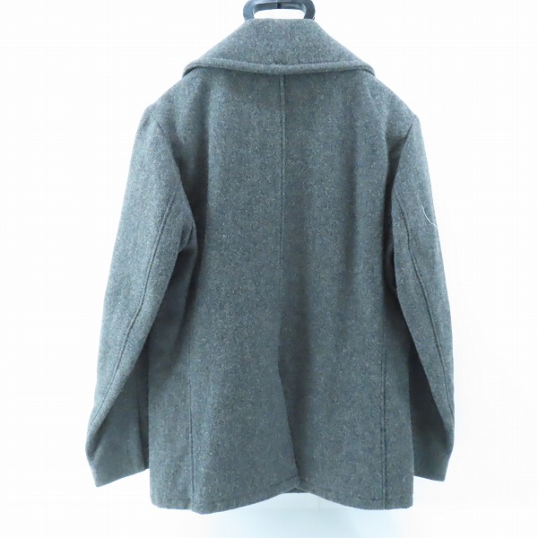実際に弊社で買取させて頂いたSchott/ショット U.S.740N PEA JACKET ウールメルトンPコート グレー/7118/36の画像 1枚目