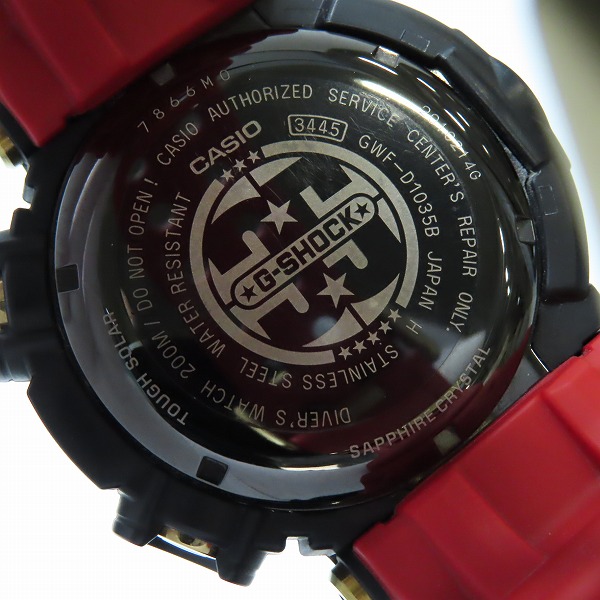 実際に弊社で買取させて頂いたG-SHOCK/Gショック FROGMAN/フロッグマン 35th Anniversary ゴールドトルネード GWF-D1035B-1JRの画像 4枚目
