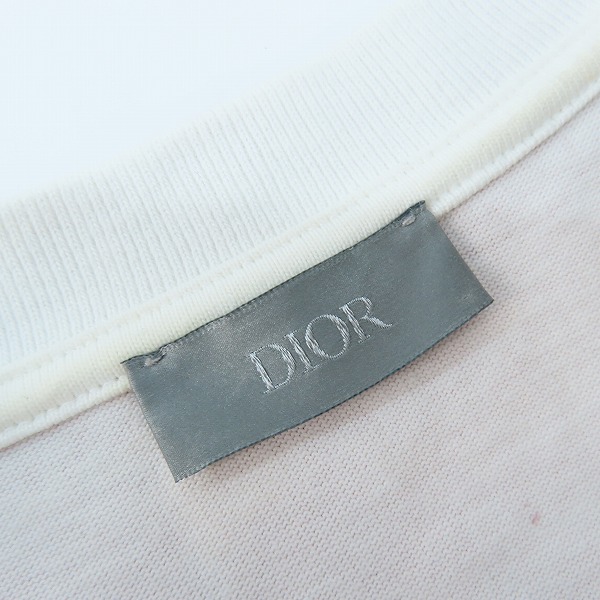 実際に弊社で買取させて頂いたChristian Dior×SHAWN STUSSY/クリスチャンディオール×ショーンステューシー ロゴ Tシャツ ピンク 033J625E0554/XLの画像 2枚目