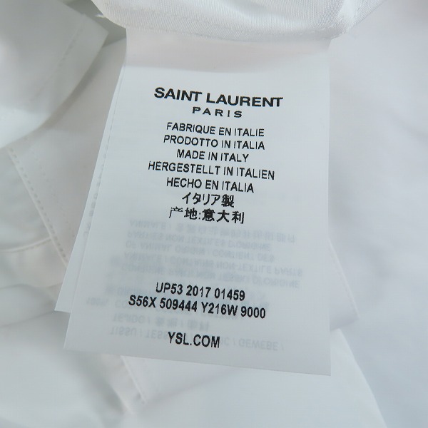 実際に弊社で買取させて頂いた【未使用/JPタグ】SAINT LAURENT/サンローラン 長袖シャツ 509444 Y216W/36の画像 3枚目