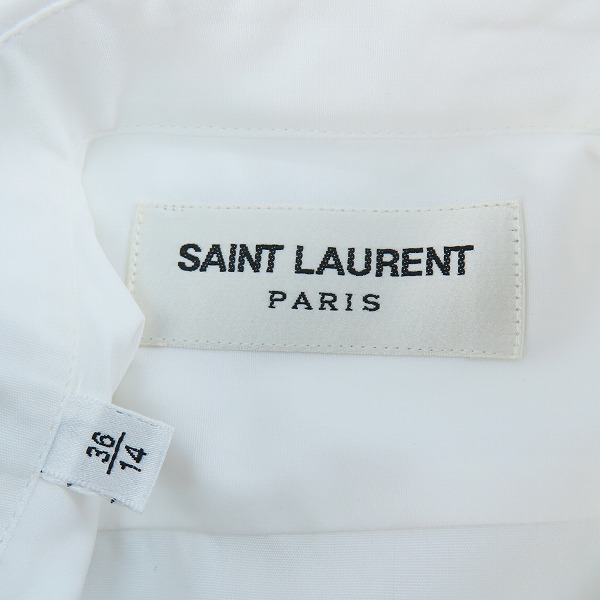 実際に弊社で買取させて頂いた(2)【未使用】SAINT LAURENT/サンローラン 17SS コットン ドレスシャツ 347342 YM16Q/36の画像 2枚目