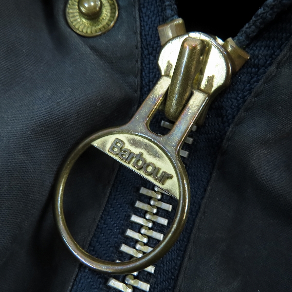 実際に弊社で買取させて頂いたBarbour/バブアー ヴィンテージ BURGHLEY/バーグレー オイルド ロングコート/36の画像 8枚目