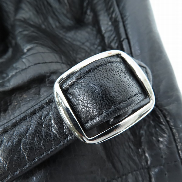 実際に弊社で買取させて頂いたWACKO MARIA/ワコマリア COWHIDE LEATHER DOUBLE RIDERS JACKET ダブルライダース レザージャケット 24SS-WMO-BL04/XLの画像 5枚目