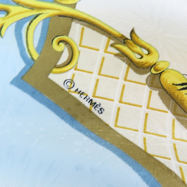 実際に弊社で買取させて頂いたHERMES/エルメス カレ90  自由の天地への鍵 鳥柄 シルク スカーフ/ストールの画像 3枚目