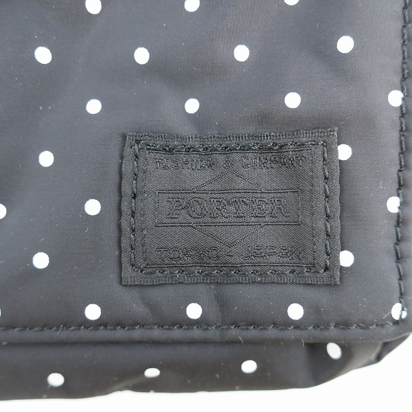実際に弊社で買取させて頂いたHEAD PORTER/ヘッドポーター WAIST BAG ウエストバッグ 鞄 ドット ブラックの画像 4枚目