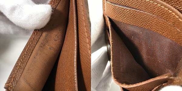 実際に弊社で買取させて頂いたLOUIS VUITTON/ルイヴィトン モノグラム 二つ折り財布/札入れ T7592の画像 9枚目