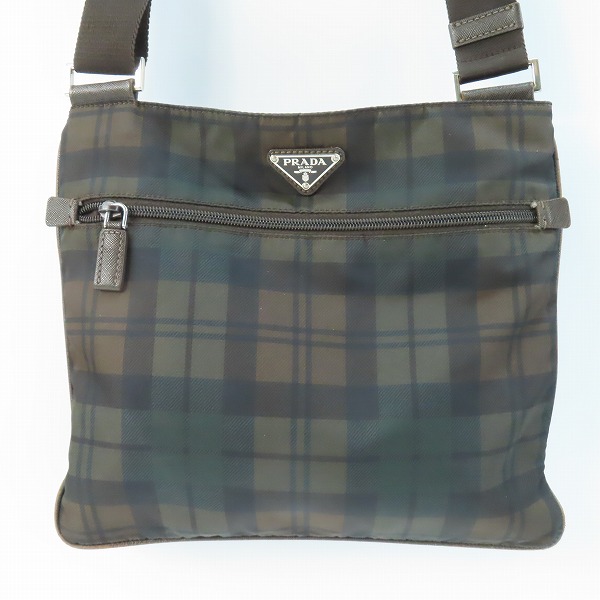 実際に弊社で買取させて頂いたPRADA/プラダ ナイロン チェック柄ショルダーバッグ  VA053M