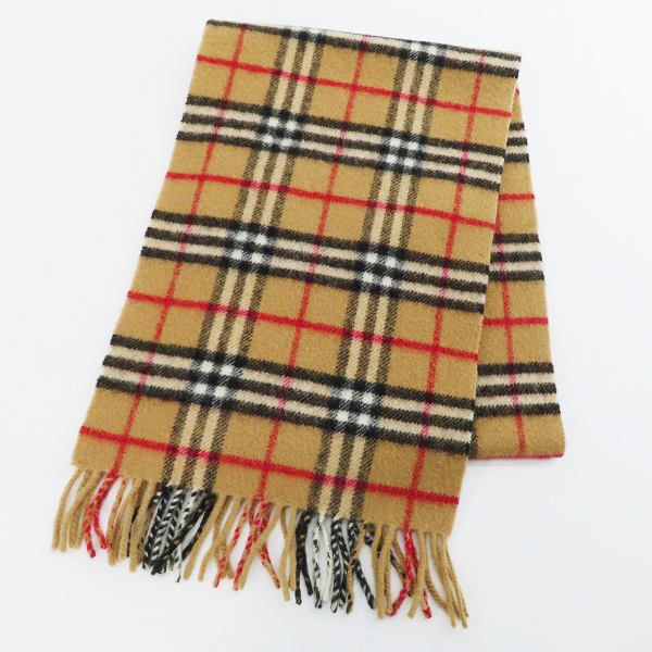 実際に弊社で買取させて頂いたBurberrys/バーバリーズ ノバチェック柄 ウールマフラー ブラウン