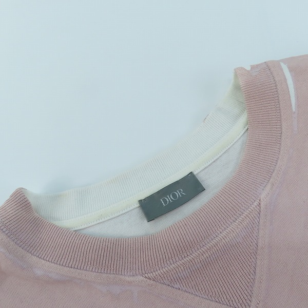 実際に弊社で買取させて頂いたChristian Dior×SHAWN STUSSY/クリスチャンディオール×ショーンステューシー ロゴ Tシャツ ピンク 033J625E0554/XLの画像 5枚目