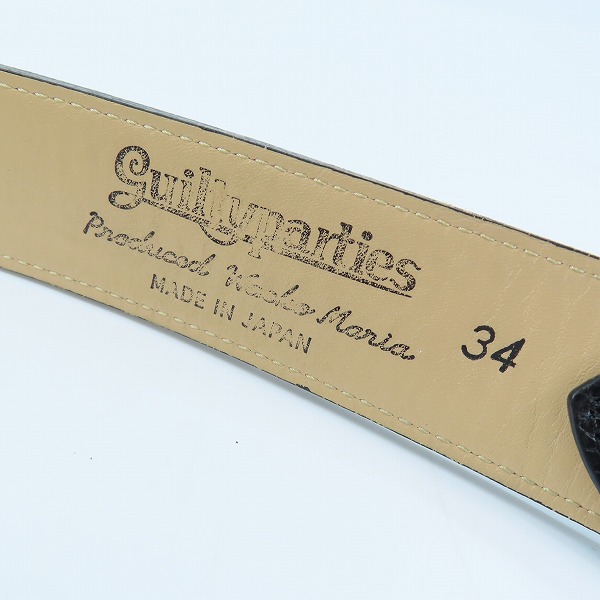 実際に弊社で買取させて頂いたWACKO MARIA/ワコマリア GUILTY PARTIES PYTHON LEATHER BELT/パイソンレザーベルト ブラック 34の画像 1枚目