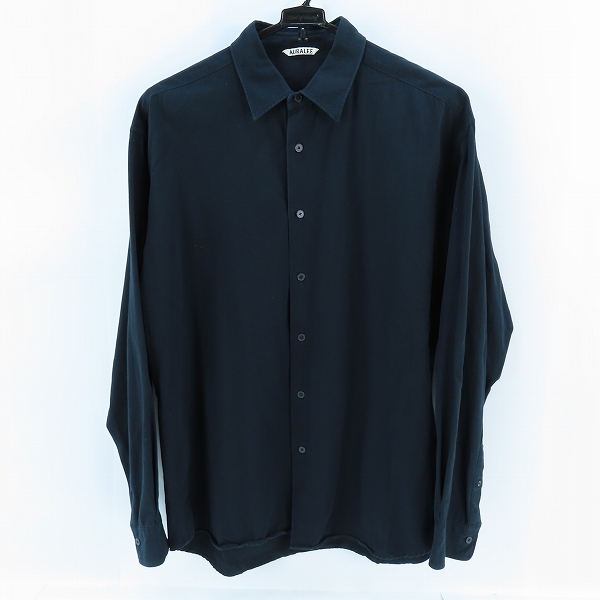 実際に弊社で買取させて頂いたAURALEE/オーラリー HARD TWIST COTTON SILK VIYELLA SHIRT コットン/シルク 長袖シャツ A24SS02KV/5