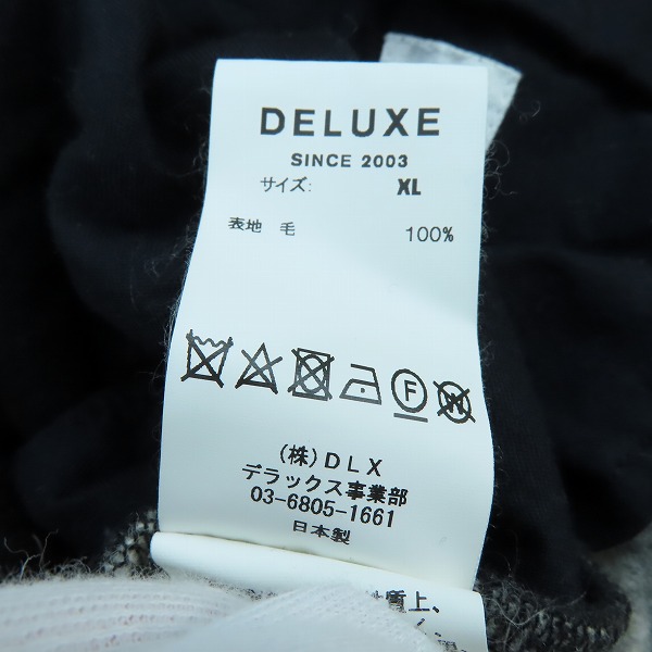 実際に弊社で買取させて頂いたDELUXE/デラックス チェック柄 ウール イージーパンツ D4184 /XLの画像 5枚目