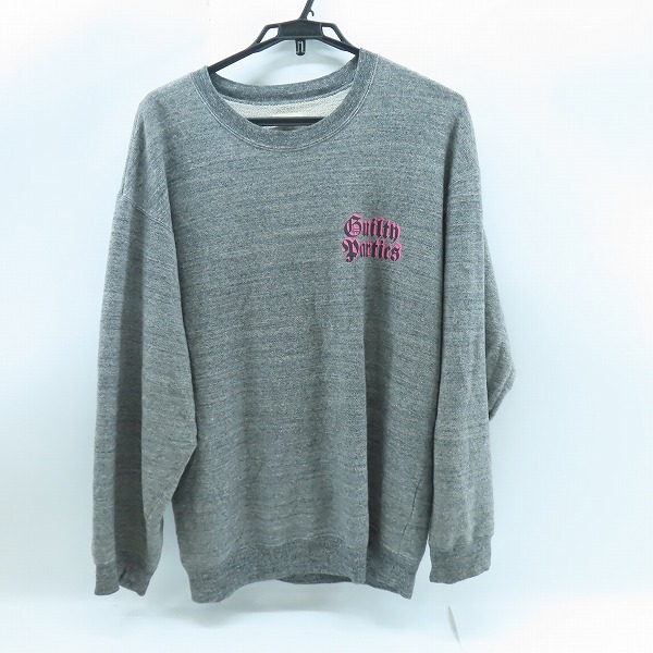 実際に弊社で買取させて頂いたWACKO MARIA/ワコマリア GUILTY PARTIES ロゴスウェット/トレーナー グレー/M