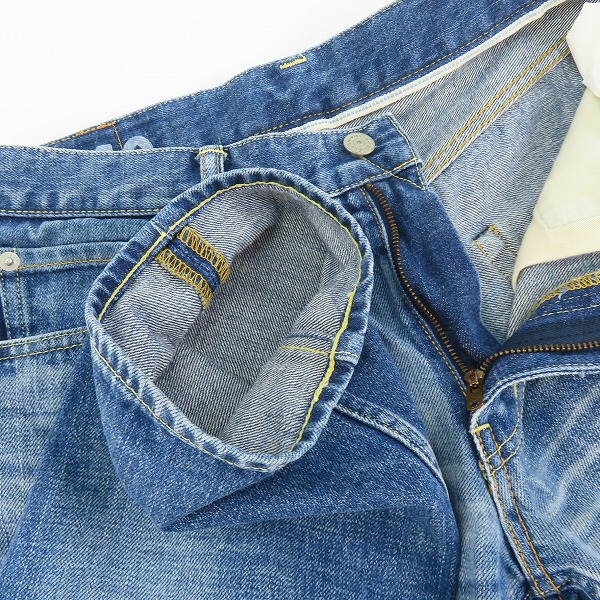 実際に弊社で買取させて頂いたvisvim/ビズビム SOCIAL SCULPTURE DENIM 03 DAMAGED-10/03D10 デニムパンツ ジーンズ ダメージ加工 0116305005002 W32 L30の画像 3枚目