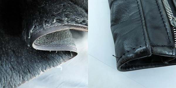 実際に弊社で買取させて頂いたSchott/ショット ボアライナー付き シングルレザーライダースジャケット /36の画像 8枚目