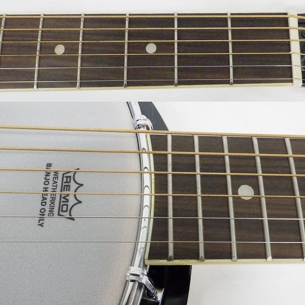 実際に弊社で買取させて頂いた★Aria/アリア SB-10G Guitar Banjo/ギターバンジョー ハードケース付の画像 3枚目