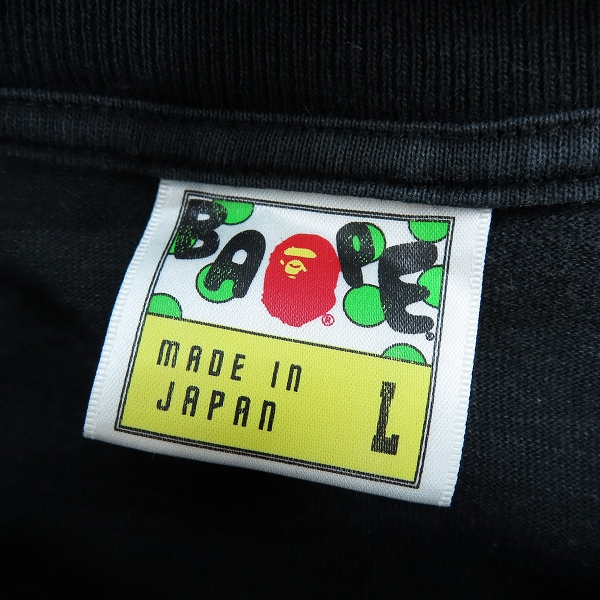 実際に弊社で買取させて頂いたA BATHING APE/アベイジングエイプ BAPE STORE 名古屋 10th 記念半袖Tシャツ/Lの画像 2枚目