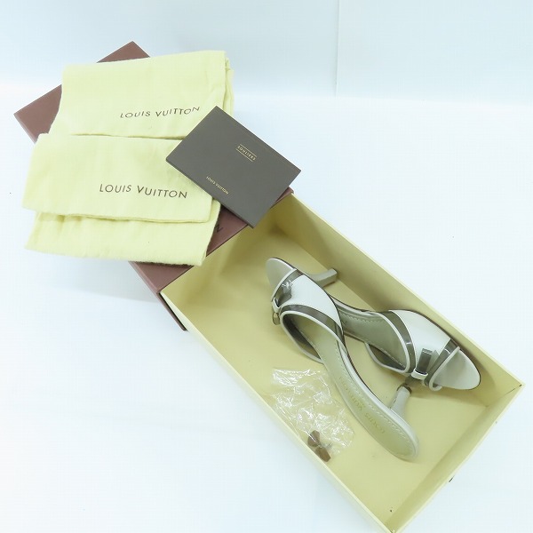 実際に弊社で買取させて頂いたLOUIS VUITTON/ルイヴィトン リボン ヒールサンダル 35.5の画像 8枚目