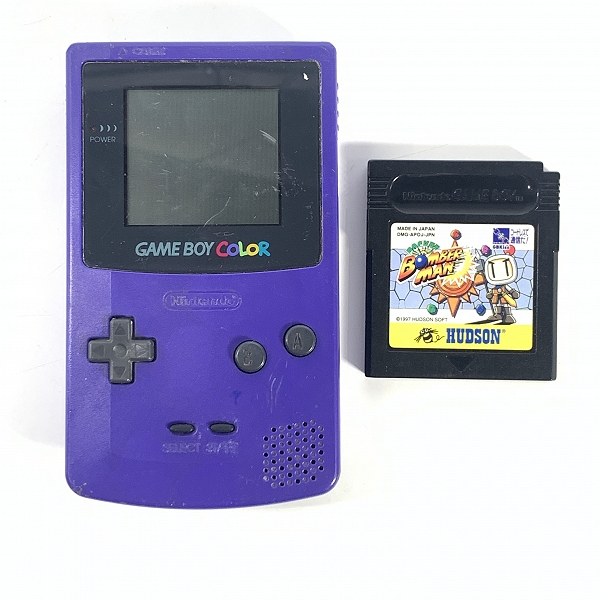 実際に弊社で買取させて頂いた任天堂/Nintendo/ニンテンドー GAME BOY COLOR/ゲームボーイカラー 本体 CGB-001 パープル/ポケットボンバーマン ソフト付き